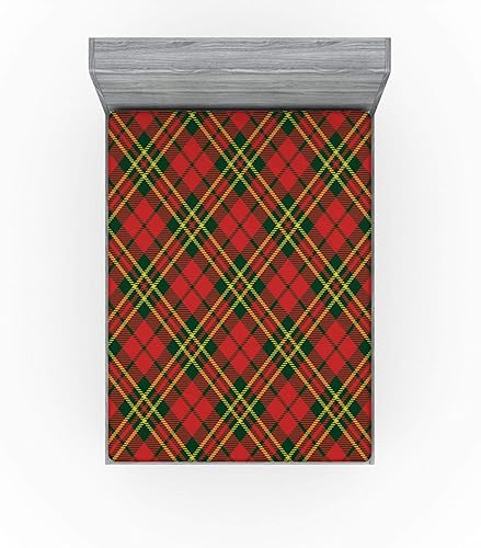 Miniatura 2 de Sábana Ambesonne bajera, ajustable, multicolor, en colores y tres tamaños