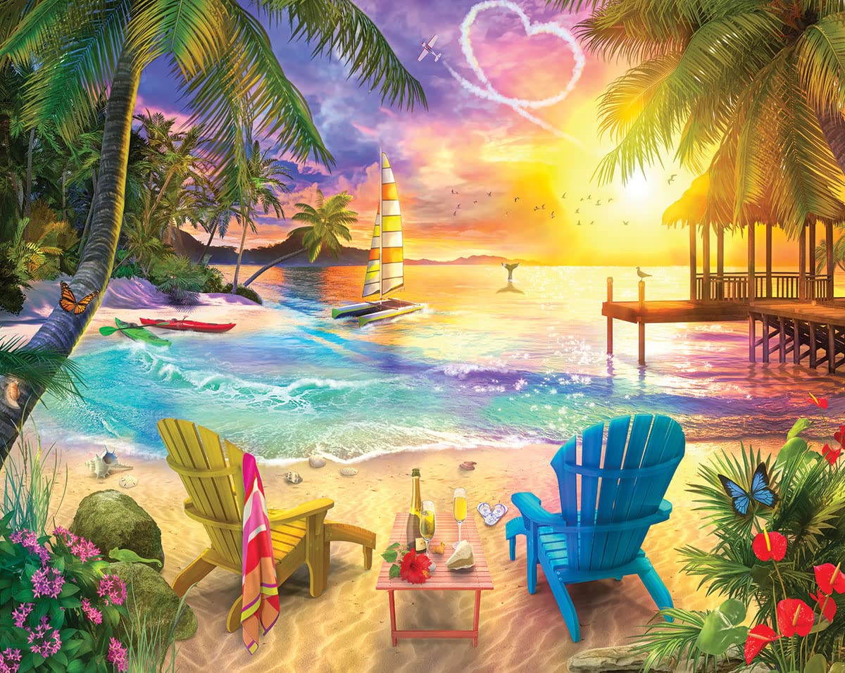 Amazon.com: White Mountain Puzzles Wish You were Here, 1000 Piece Jigsaw  Puzzle : Toys & Games