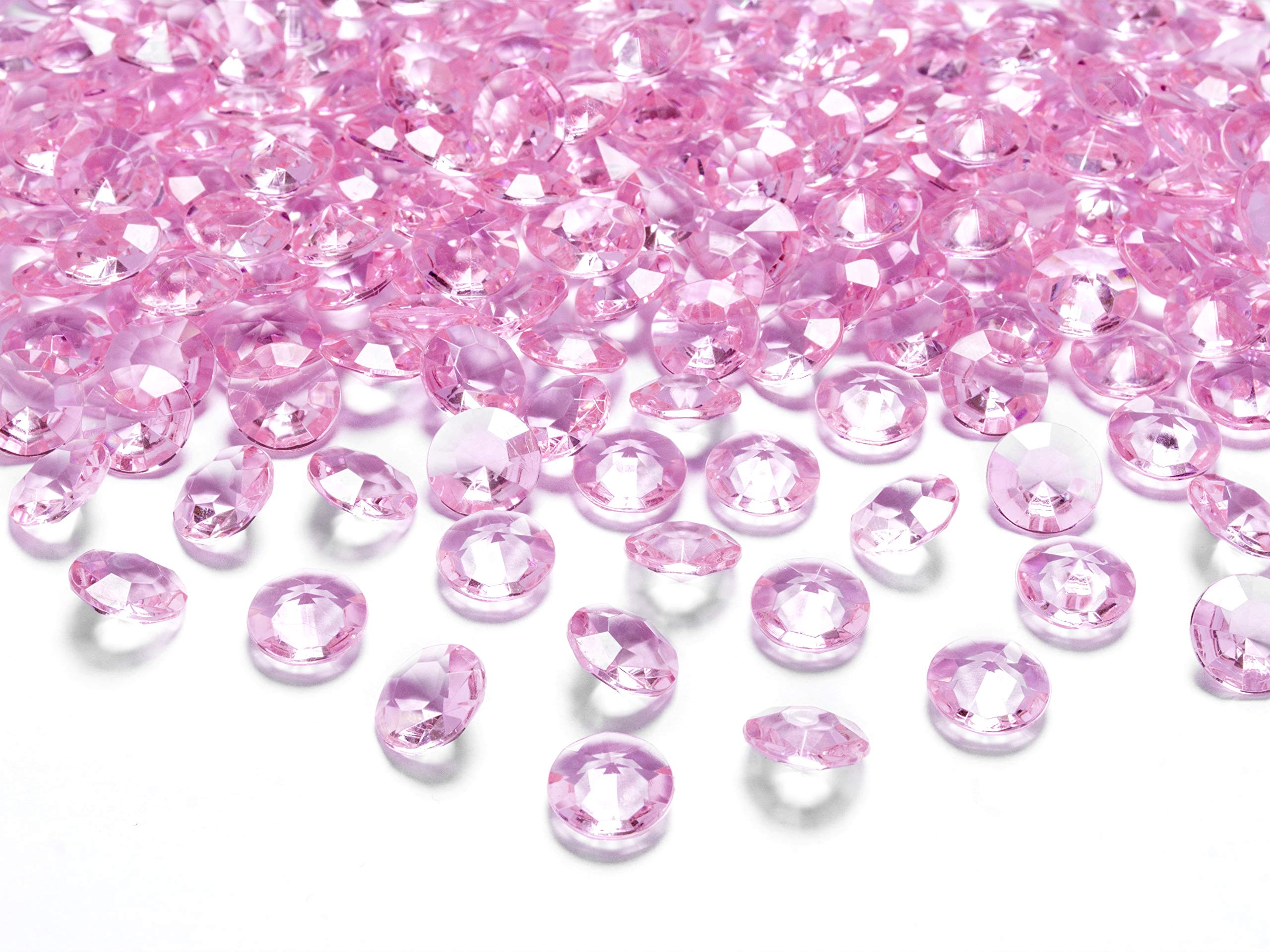 PartyDeco Conf. 100 Table Diamonds, Pink, Pack