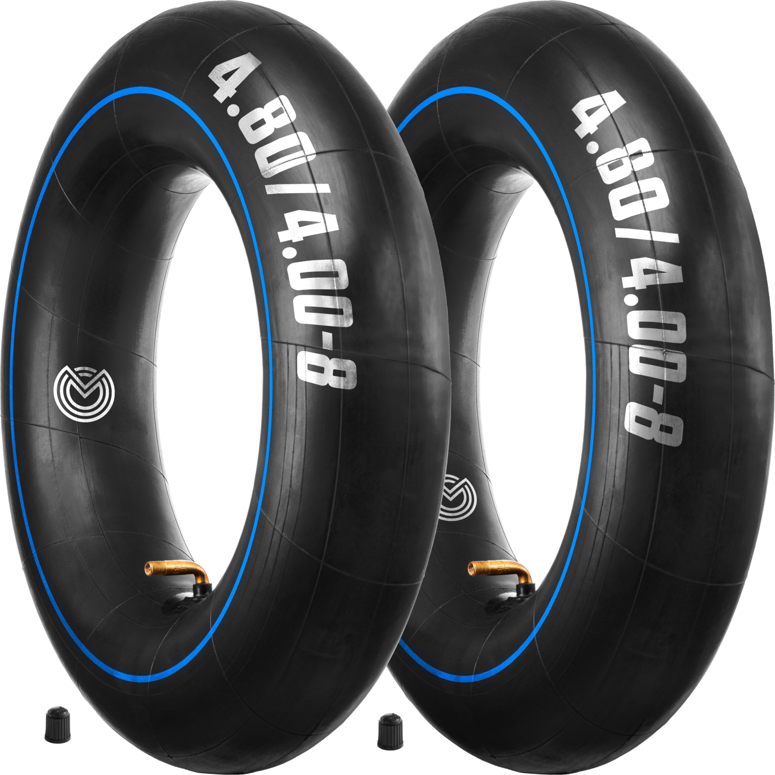 Inner Tubes 4.80/4.00-8 TR87 Angled Valve (x2) - Replacement Inner Tubes 400 x 100 for Wheelbarrows, Tractors Lawnmowers and Other - For 4.80/4.00-8, 4.00-8, 4.80-8, 400x100 Tires