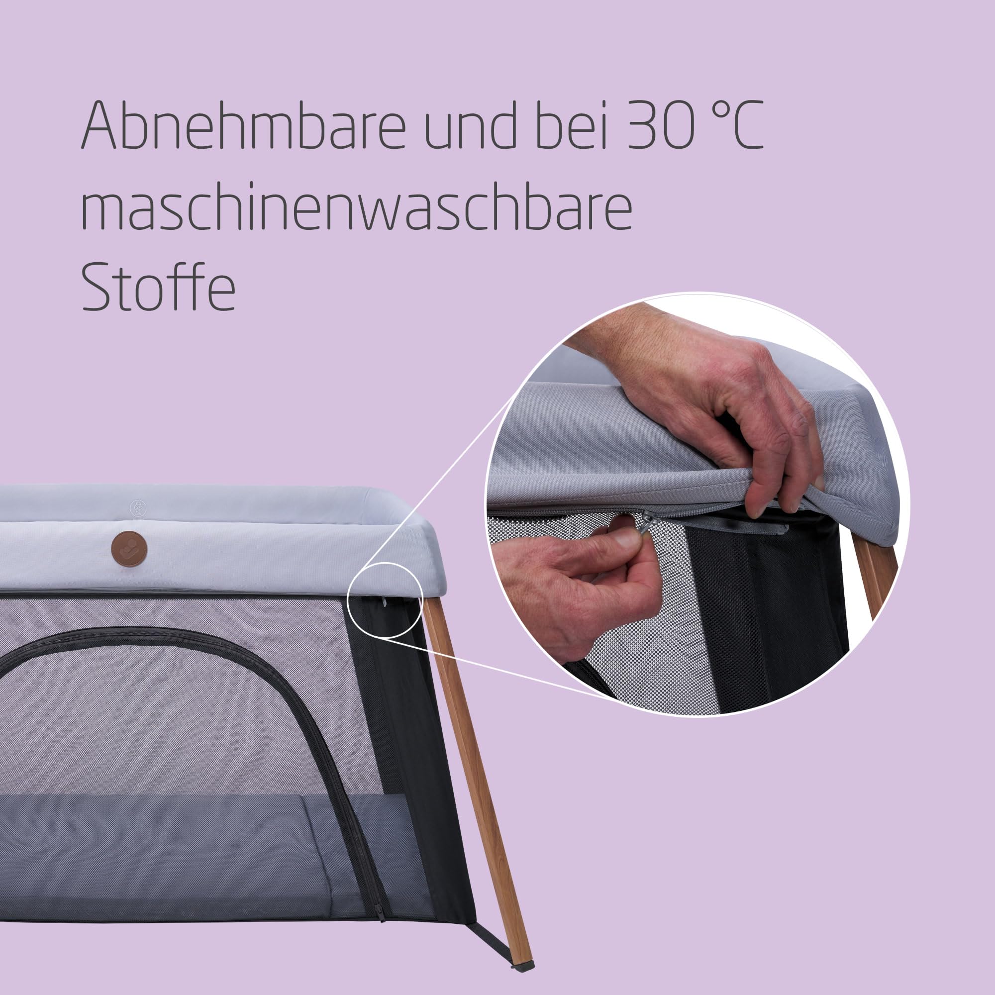 Maxi-Cosi Iris2, 2-in-1 Reisebett Baby, 0-3 Jahre, 0-15 kg, Kompaktes Reisebettchen, 2 Ebenen, Seitliches Einstiegsfenster, Faltbar & Leicht, Matratze Erweiterbar, Umweltfreundlich, Essential Grey