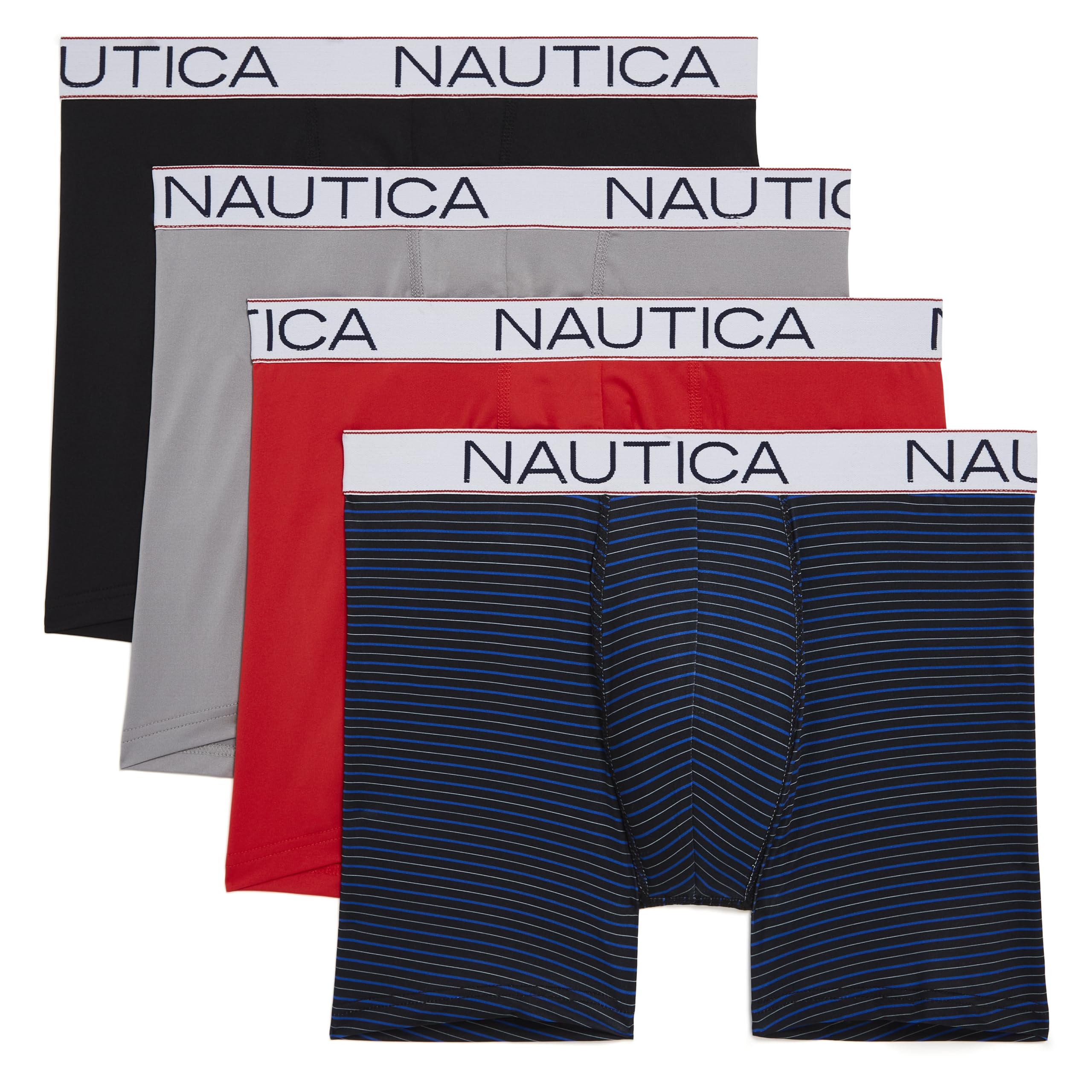 Nautica 4 Pack Micro Boxer Brief Ropa Interior de Hombres Hombre (Pack de 4)