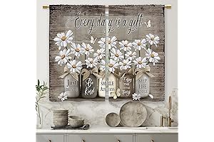 Farmhouse Floral Curtains for Laundry Room