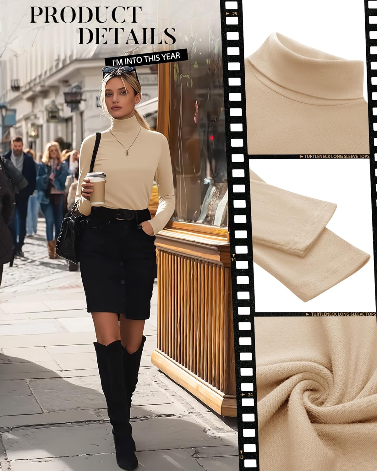 Neer 3 Pack Cotton Women's Turtleneck Long Sleeve Tops Thermal Underwear Base Layer Fall Winter Shirts Sweater - Image 4