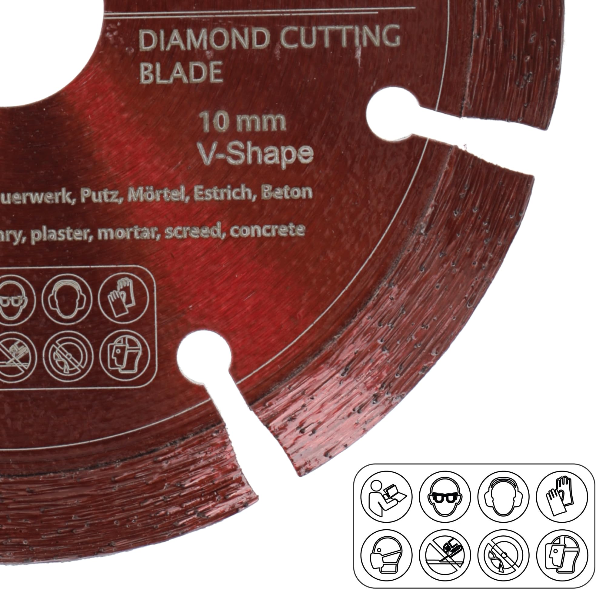 PRODIAMANT Fresa per fughe, 125 mm, larghezza 10 mm, segmento a V, per fughe, calcestruzzo e muratura
