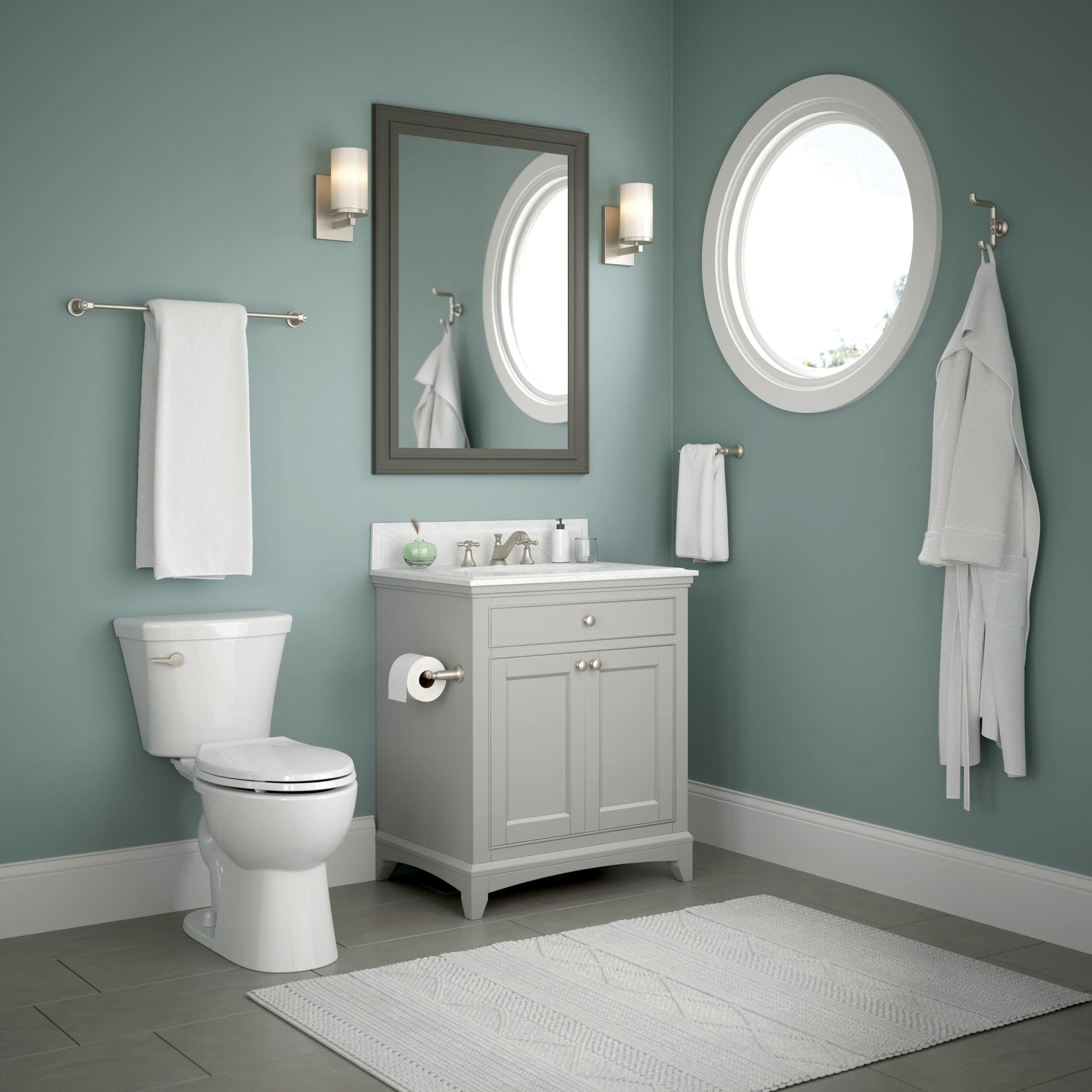 Set di 2 accessori da bagno doppia cappa per accappatoio gancio a muro