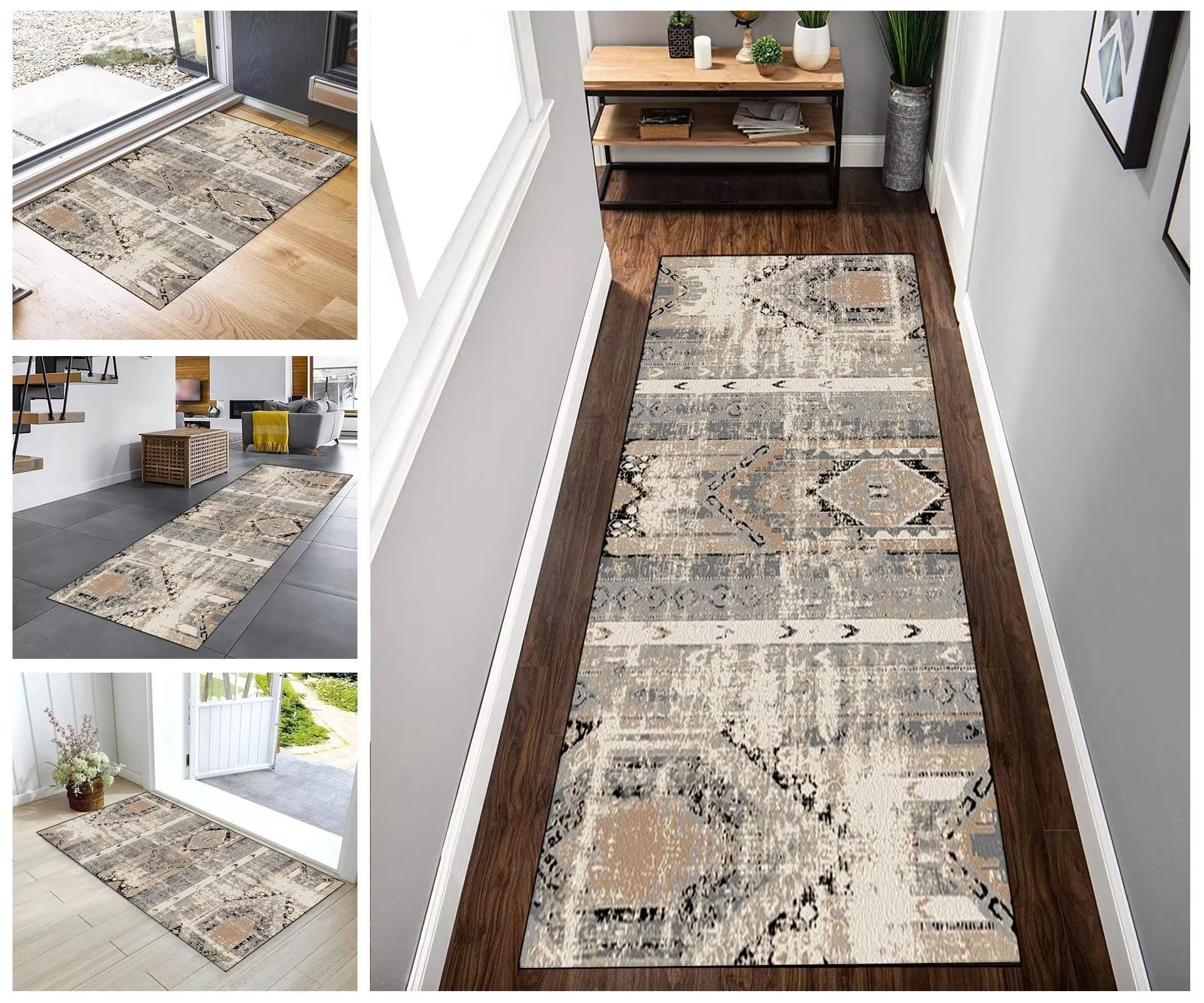 Tappeto a passatoia per corridoio, cucina, antiscivolo, moderno, lavabile, durevole, per cucina, sala da pranzo, corridoio, lavanderia, vendita al metro
