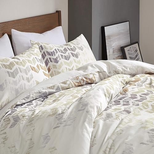 Miniatura 11 de Funda de edredón reversible de 100 % algodón, con diseño inteligente  Funda de edredón transpirable, moderna, para todas las estaciones (no incluye