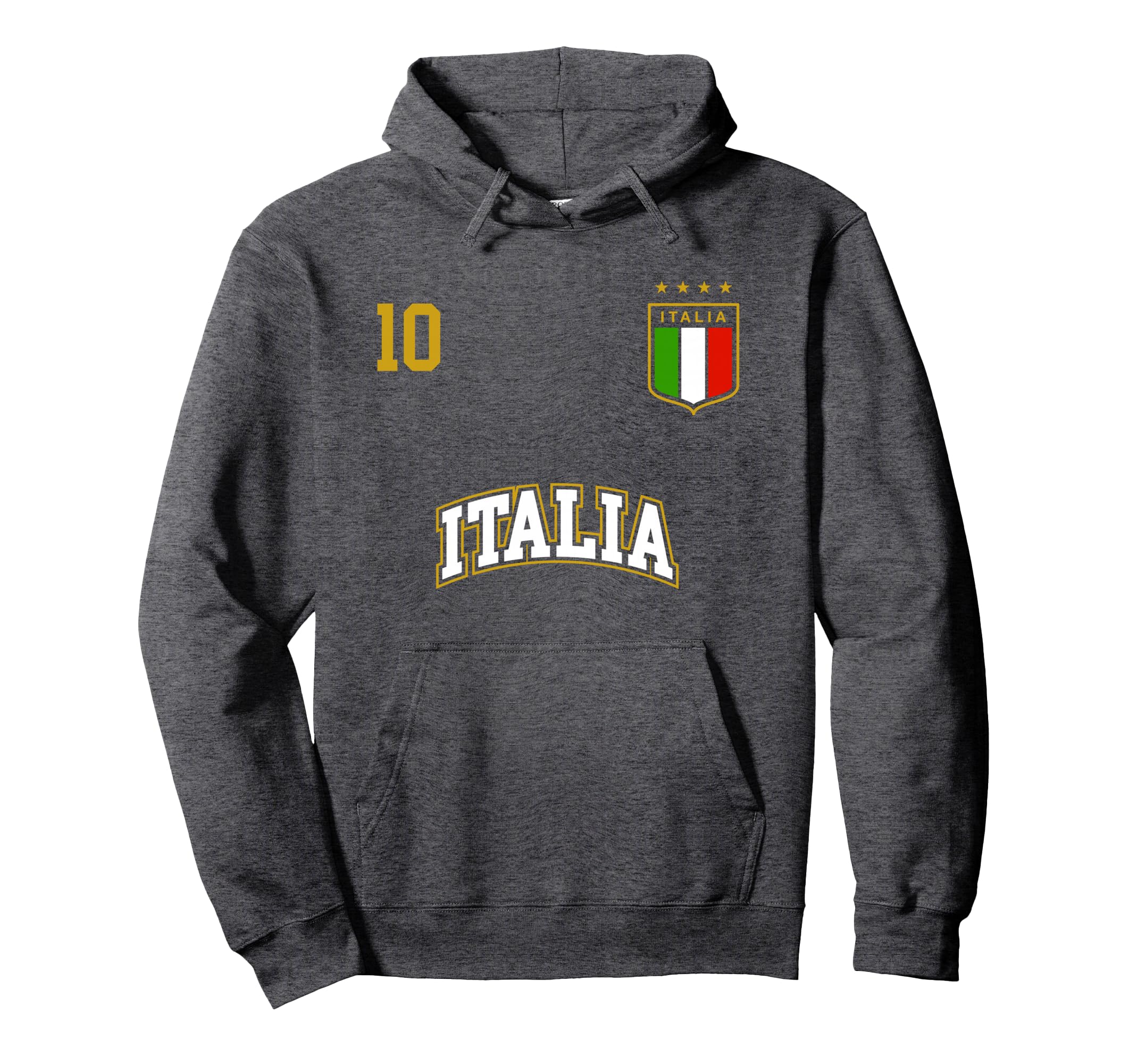 Italy Soccer Team Hoodie Number 10 Sports Italian Flag Shirt