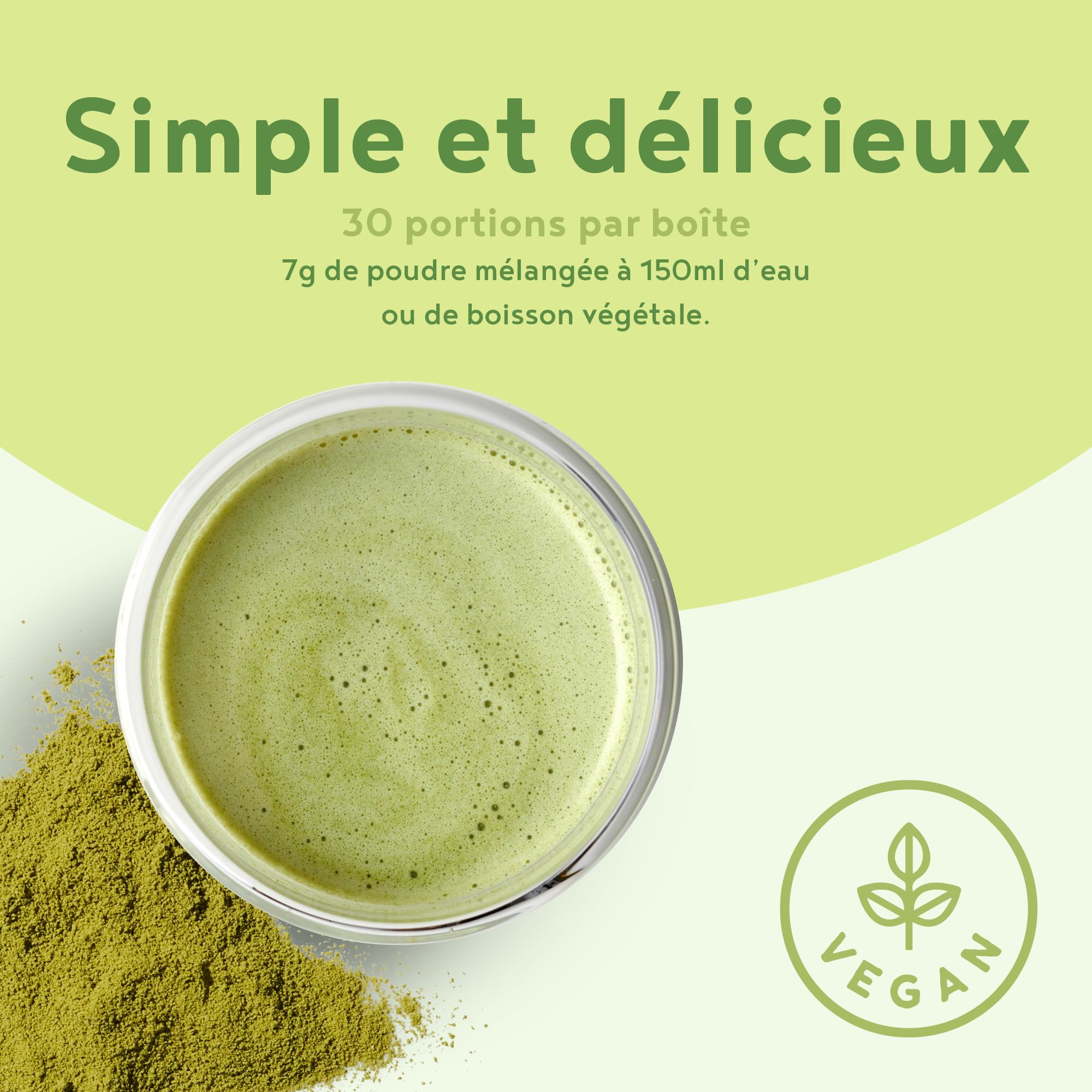 Matcha Ritual - Latte au thé vert Matcha enrichi en lait de coco, agropyre et herbe d’orge - Matcha de qualité supérieure pour la cérémonie du thé japonaise - 210 g de poudre