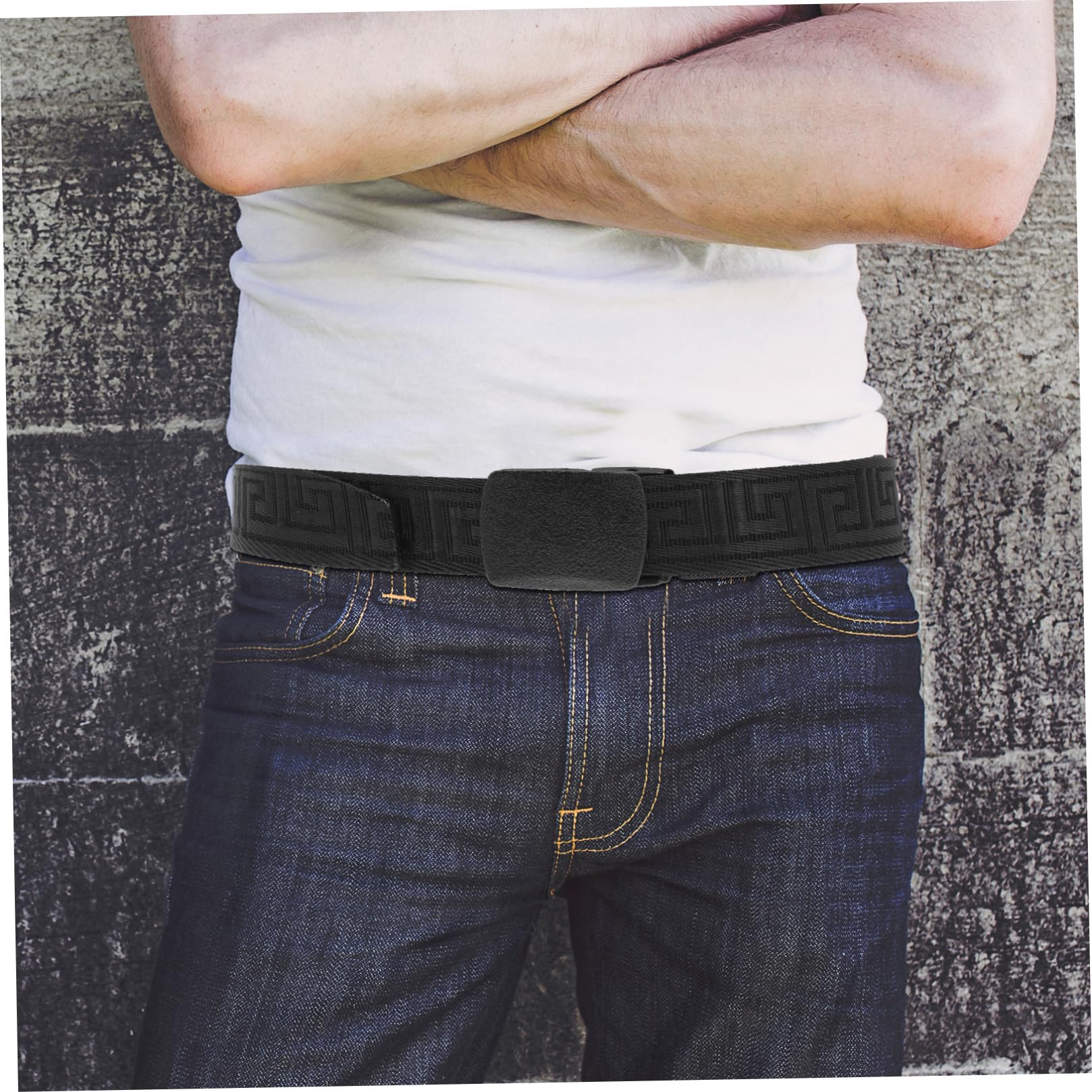SOIMISS Cinturón de lona estampado casual al aire libre Cinturón al aire libre para hombres () cinturon lona hombre cinturones hombre trinquete cinturón al aire libre