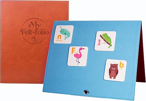 Tablero plegable de franela de fieltro – Libro silencioso independiente de 14 x 23 pulgadas para niños pequeños y juegos de historias | Tablero de