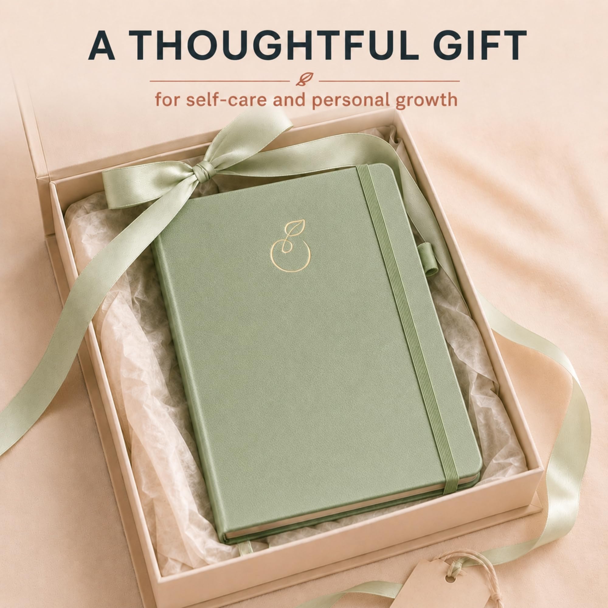 Life & Apples Diario de salud mental para mujeres y hombres, diario de ansiedad guiado con indicaciones, rastreador de estado de ánimo, diario de terapia CBT para cuidado personal y alivio del estrés