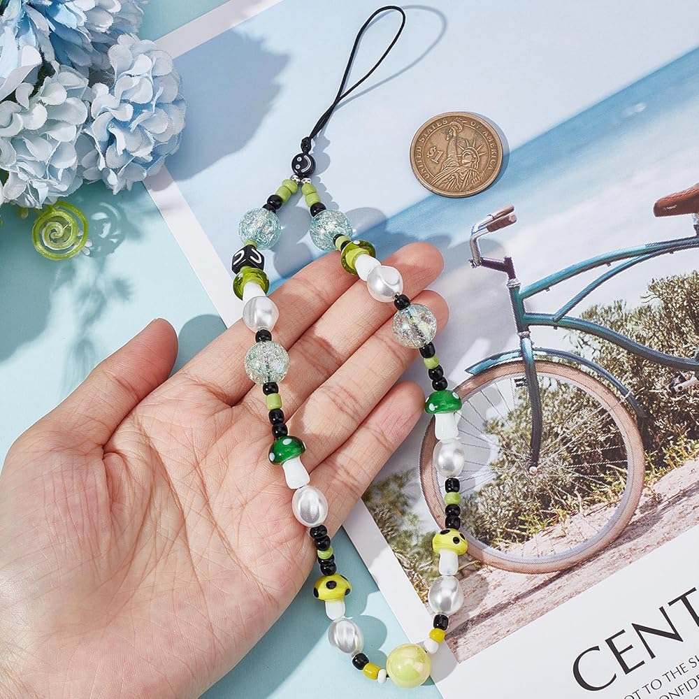 Amazon.com: GORGECRAFT 9.4 Inch Green Yellow Mushroom Beaded