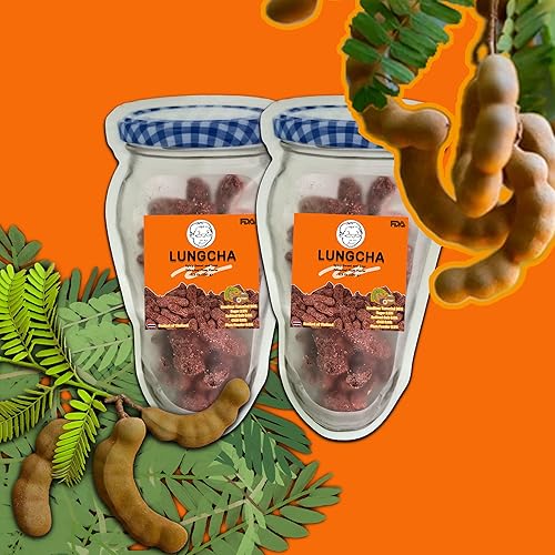 Miniatura 3 de LUNGCHA Polvo de ciruela picante agridulce sabor mixto, tamarindo seco tailandés real sin semillas, variedad de sabores mezclados de 3.5 onzas (3.53