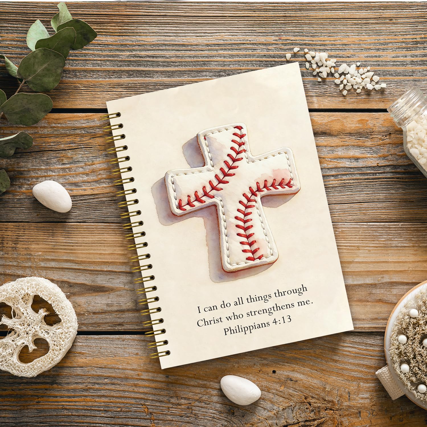 Taccuino cristiano con tema baseball, regalo cristiano per uomini, note della chiesa, diario biblico per ragazzi e bambini, regalo biblico per la preghiera, materiale scolastico, libro dei