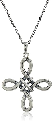 Tienda Essentials . Collar con colgante celta de plata de ley 925 para mujer, cadena Rolo de 18 pulgadas, joyería hipoalergénica para mujer