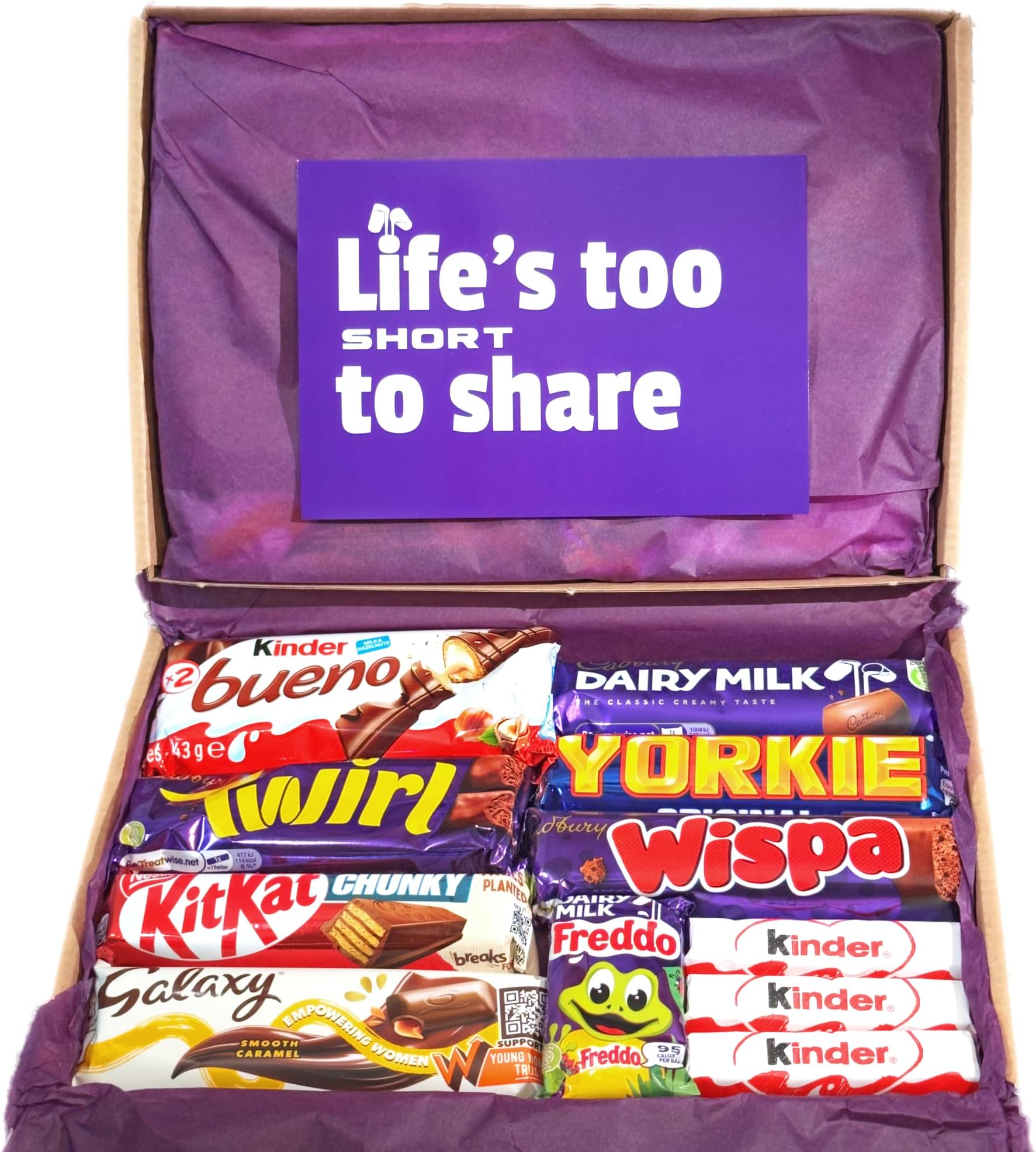 Original Luxury Chocolate Gift Box Bundle Hamper| Full-Sized Chocolates x11| The UK's favourite chocolates| Kinder Bueno, Galaxy, Cadbury Dairy Milk| Letterbox friendly