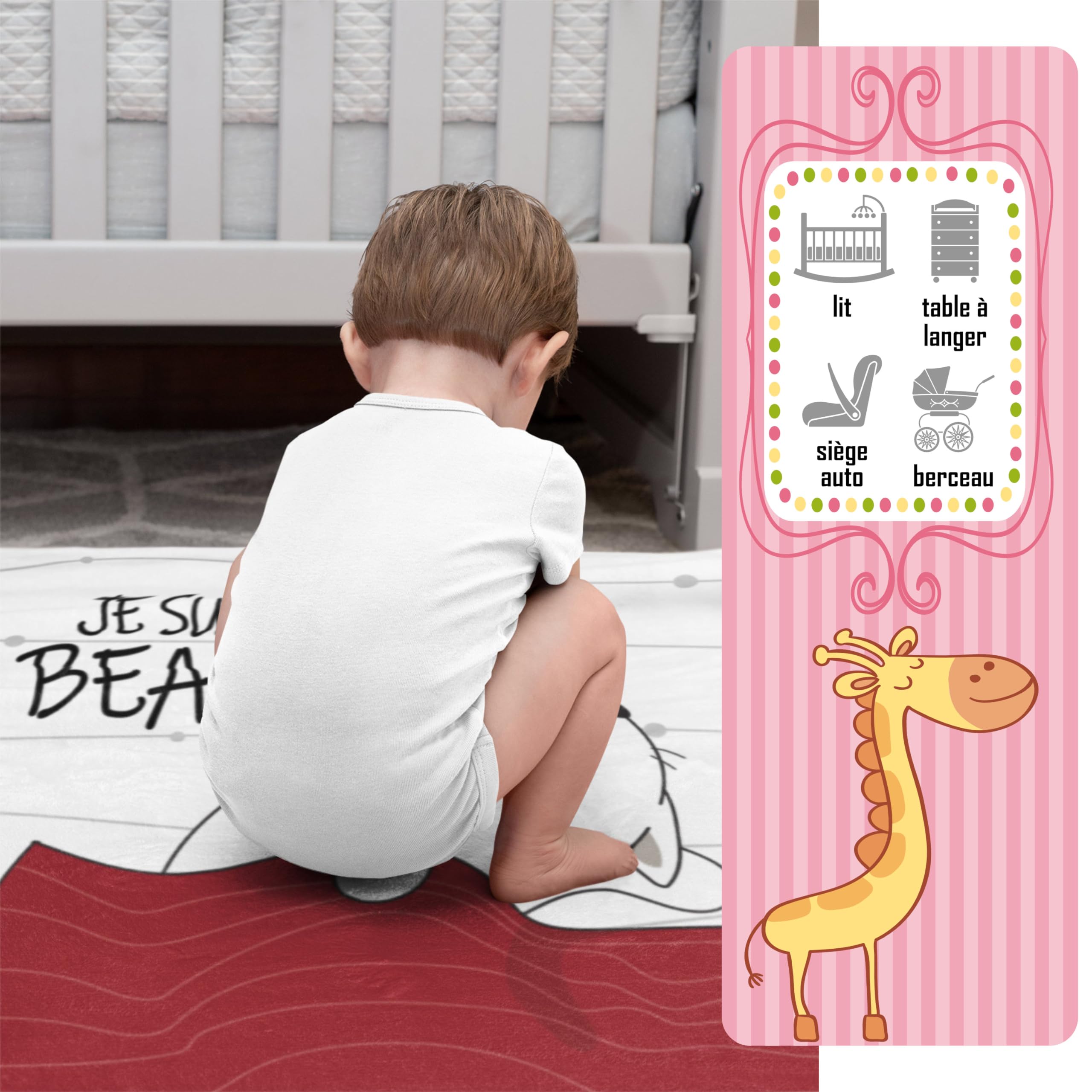 Zinello Design, Extra Soft Microfibre Fleece Baby Blanket 120 x 75 cm with Message of Love - Image 2