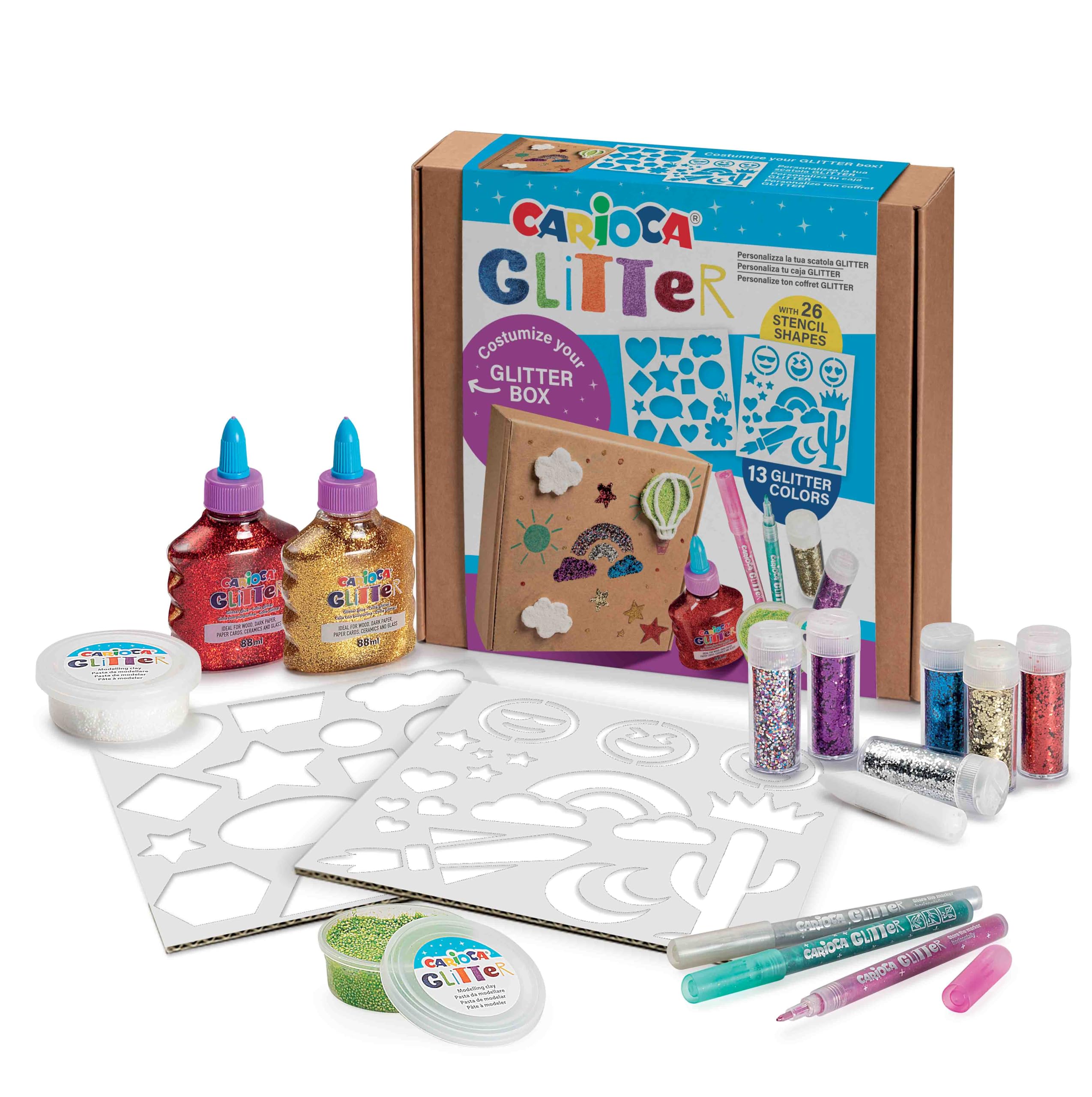 Kit colori Carioca Glitter Box 39 pz