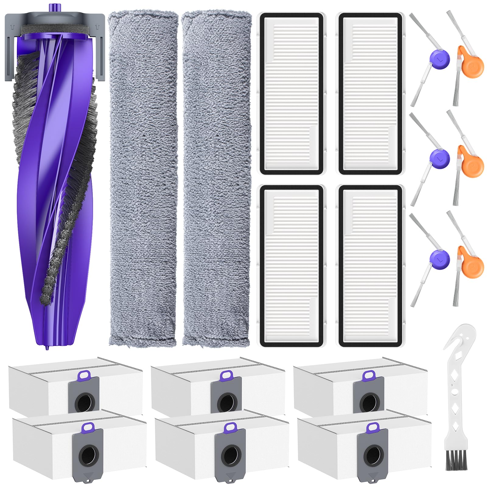 20-Pack Replacement Parts Accessories for Narwal Flow Robot Vacuum and Mop