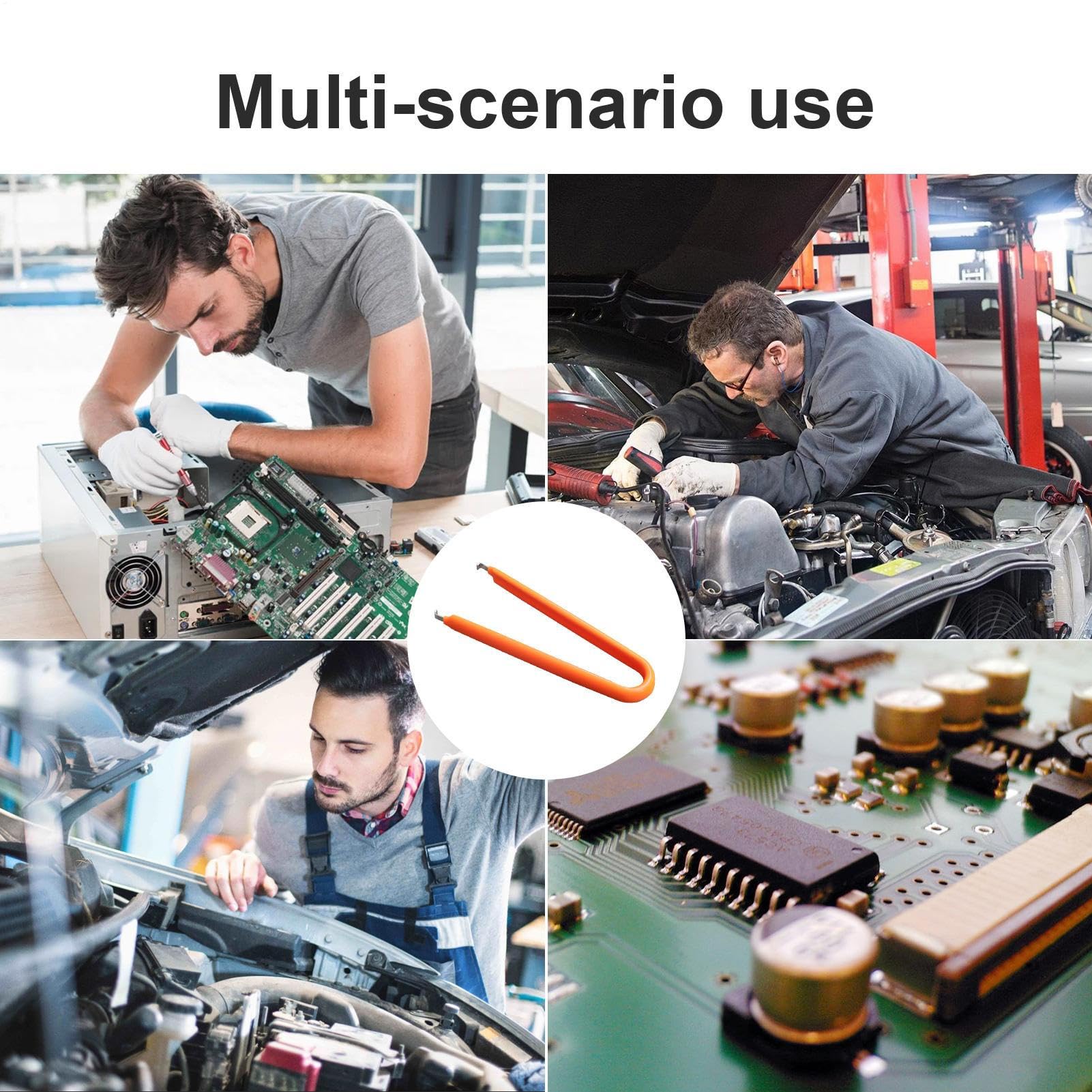 Estrattore IC isolato - Pinza a clip antistatica a forma di U, estrattore di chip IC multiuso, strumento di rimozione di componenti di circuito, strumento sicuro ESD per chip ICS integrati