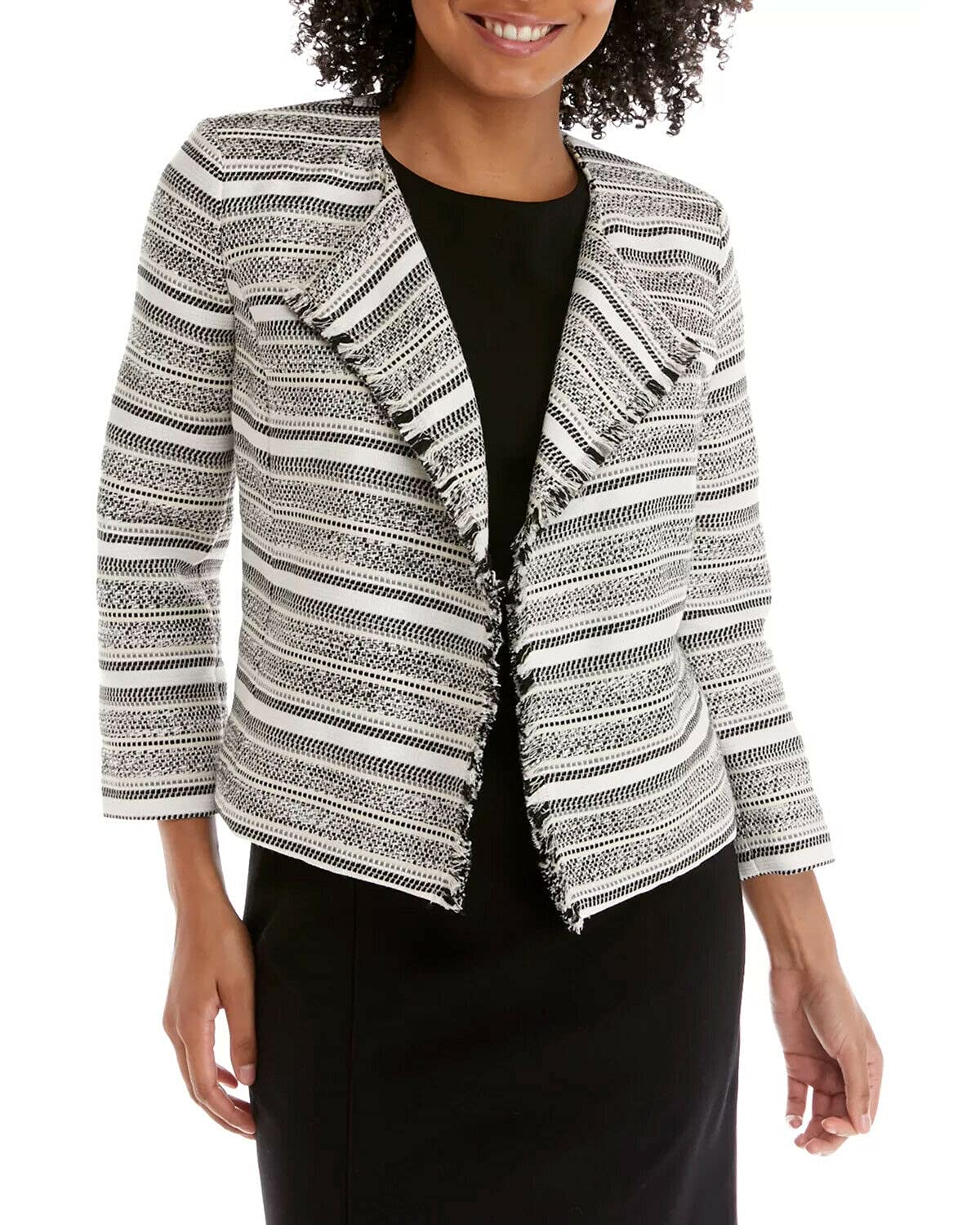Women's Fringed Jacquard Blazer