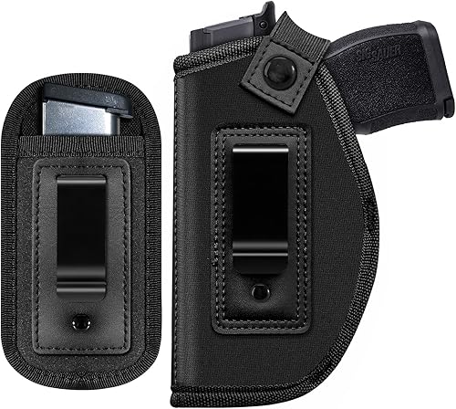 Funda de pistola para mujereshombres, fundas universales IWB para transporte oculto, pistolera diestrazurda, se adapta a S&W M&P Shield 940 0.354 in