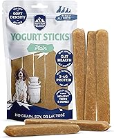 Himalayan Dog Chew Yogurt Sticks - Plain Natural Dog Treats with Prebiotics, Probiotics for Gut Health, Lactose Gluten Free, All Breeds USA Made 5ct