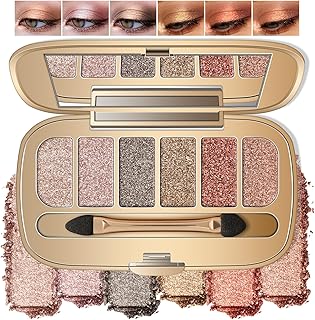 Noerrors Paleta de sombras de ojos con brillo...