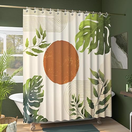 EOSAHR Cortinas de ducha bohemias para decoración de baño, juego de cortinas de baño de granja para accesorios modernos de decoración del hogar de