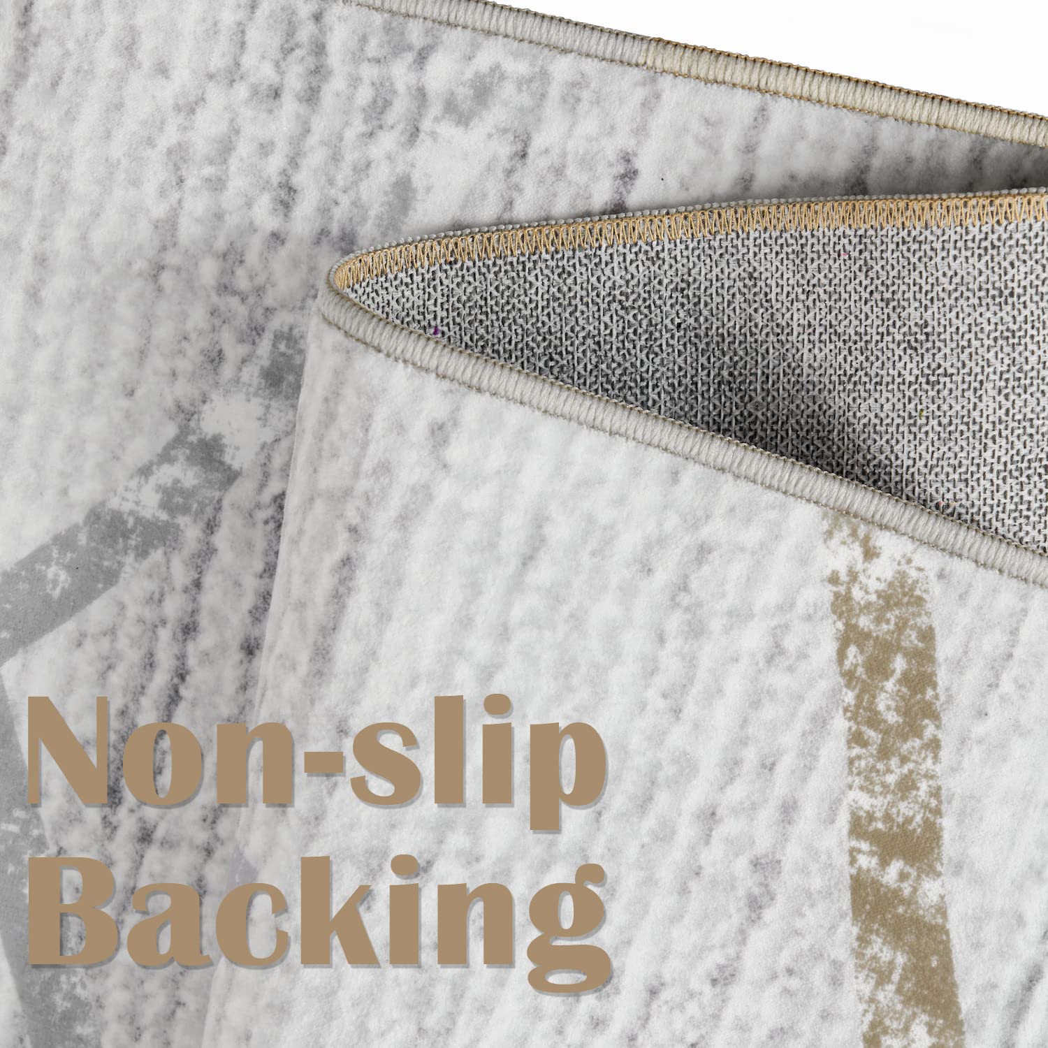 jinchan Area Rug 4x6 Moroccan Rug Taupe Grey Thin Rug Modern Geometric Accent Rug Soft Rug Indoor Non Slip Gray Carpet Kitchen Living Room Bedroom Dining Room Office