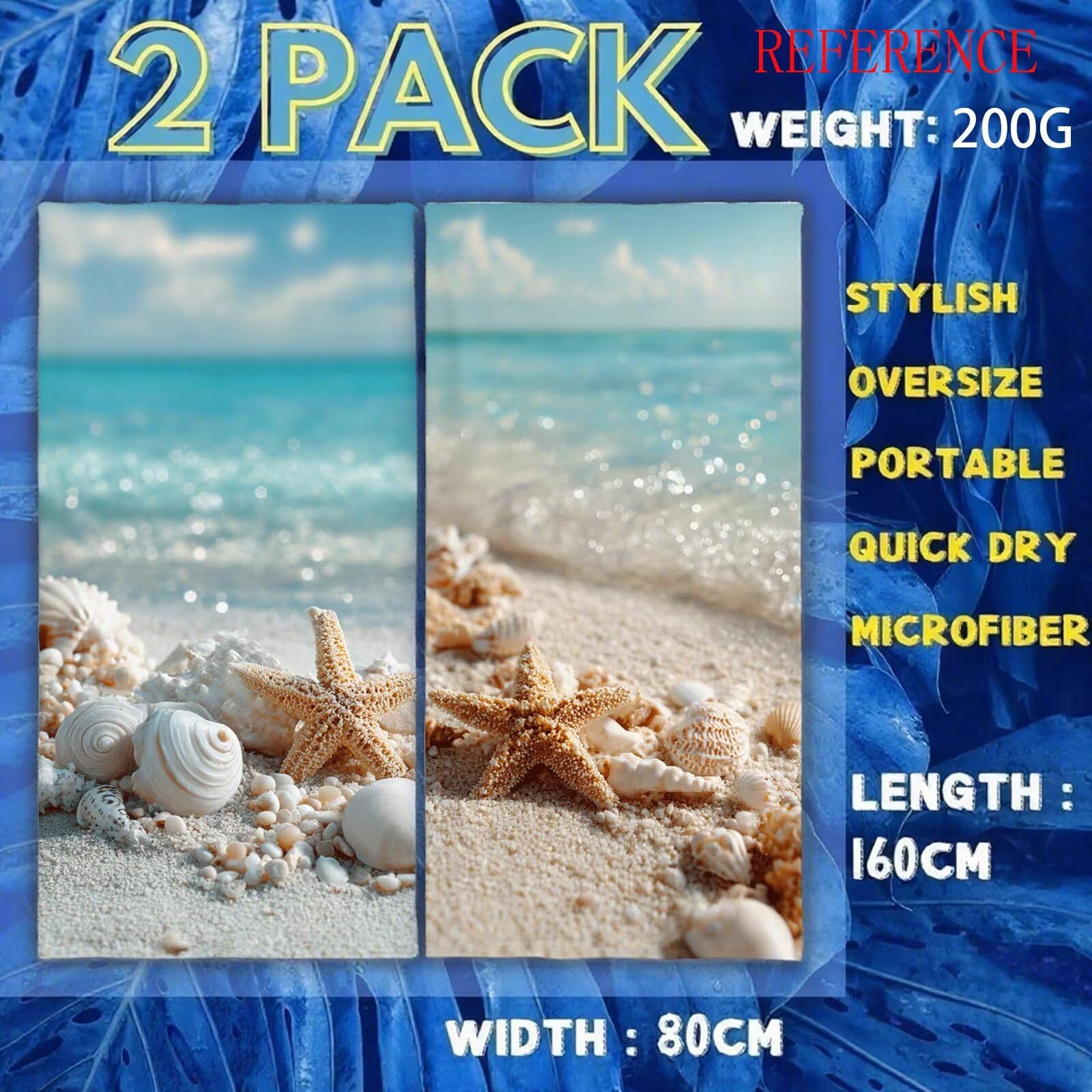 Ręcznik plażowy nadmorskie ręczniki plażowe dla dorosłych 90 x 199 cm ręcznik z mikrofibry morski ręcznik kąpielowy bez piasku, chłonny szybkoschnący lekkie akcesoria plażowe do pływania, wakacji