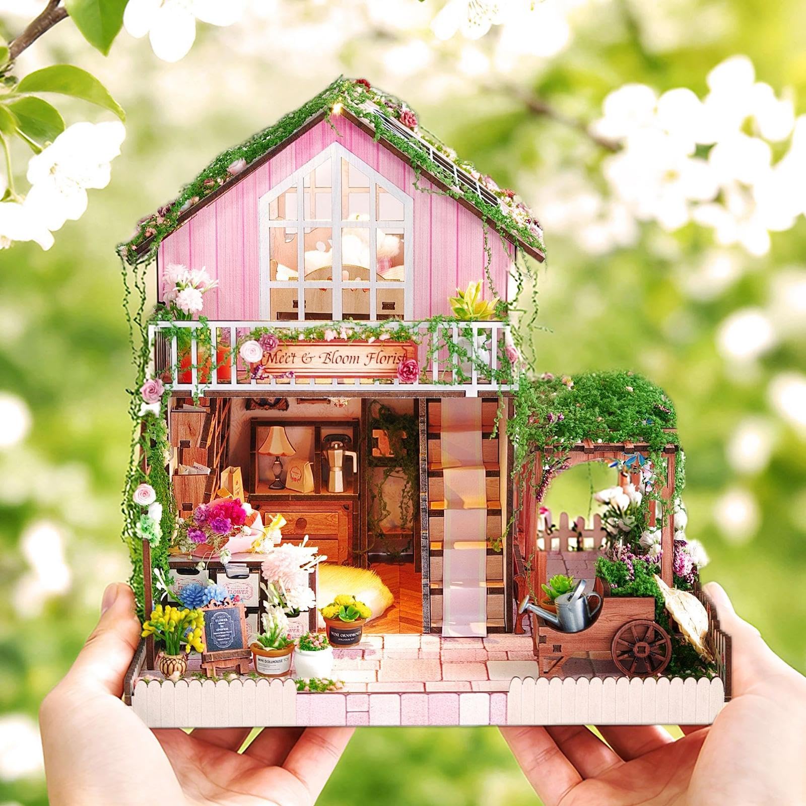 Kit in Miniatura Fai da Te per Casa delle Bambole, con Mobili, Hobby Fai da Te, Lavori in Legno, Giocattoli, Decorazione da Scrivania, Mini