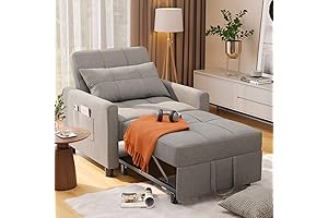 3-in-1 Twin Couch Bed: Convertible Sofa Chair with Modern Linen Fabric