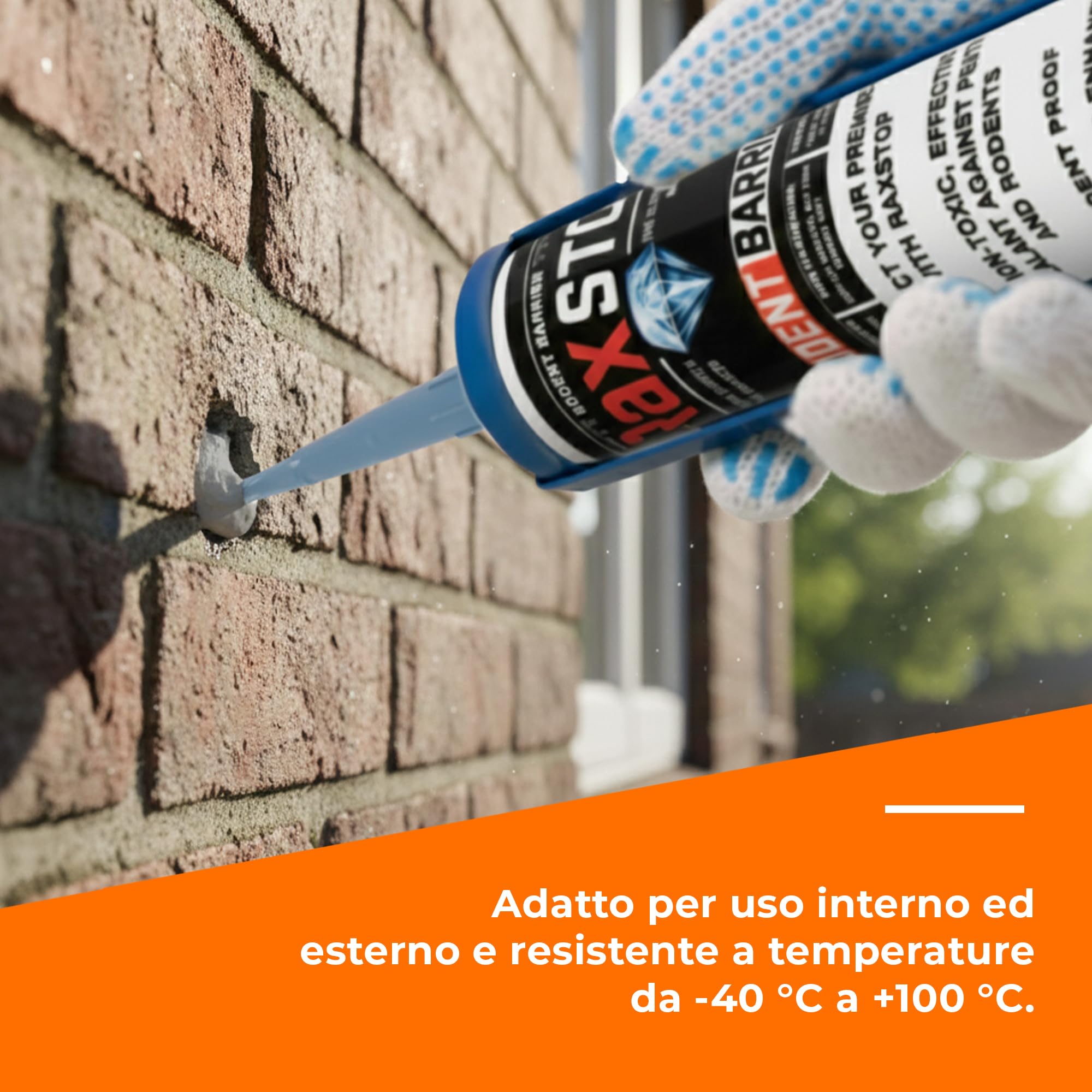 RAXSTOP Sigillante Poliuretanico 5 x 300 ml per Esterni