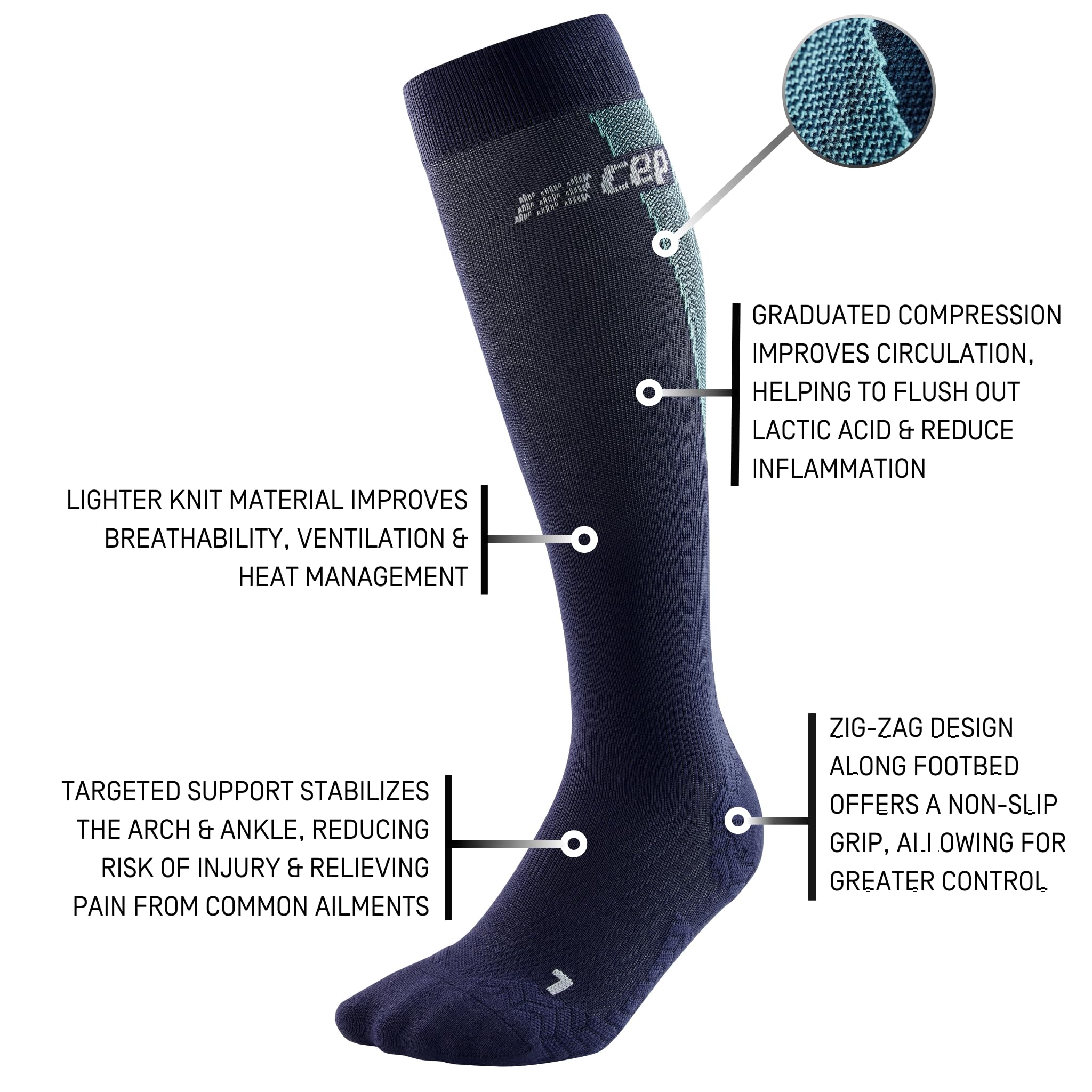 CEP Ultralight Socks, Tall, v3, Men Blue/Light Blue
