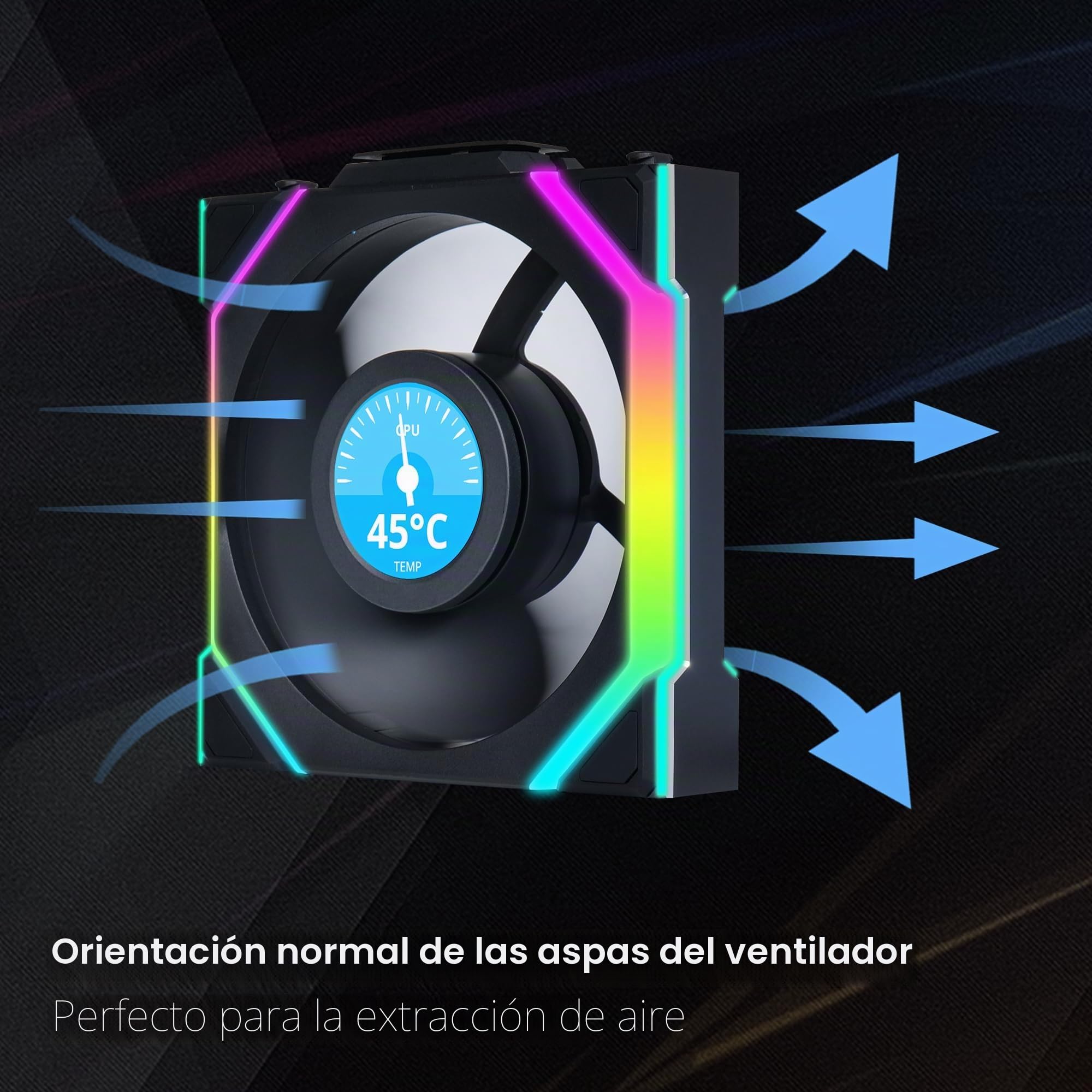 Lian Li UNI Fan SL - Ventilador inalámbrico LCD (ARGB, PWM, 3 unidades, incluye controlador, 120 mm), color negro
