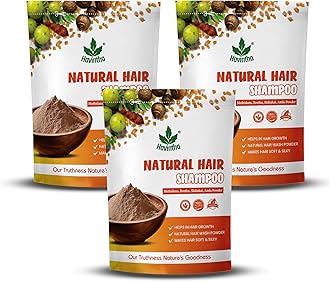Havintha Natural Hair Advanced Shampoo with Amla, Reetha, Shikakai and Methi Dana (227g) -Pack of 3