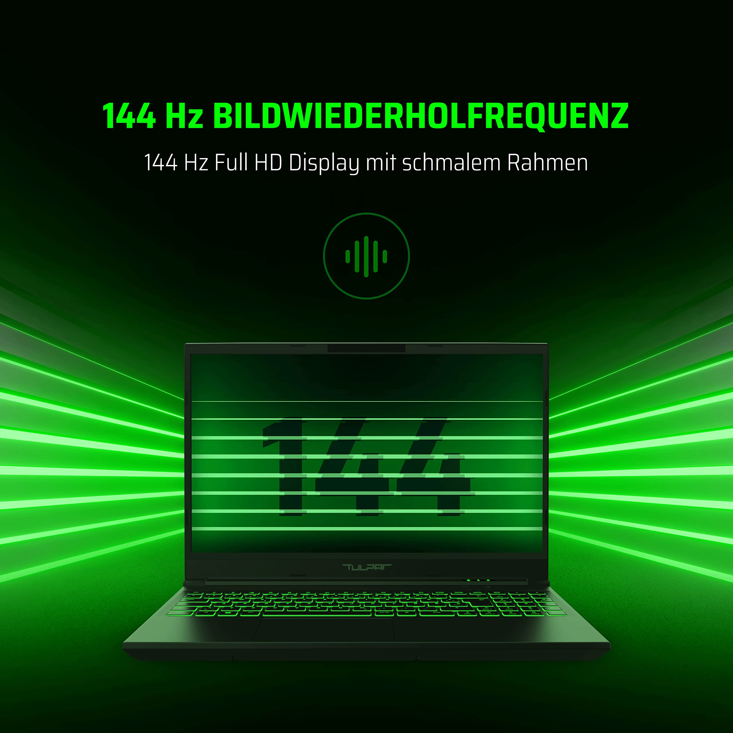 TULPAR A5 V19.2.9 Gaming Laptop | 15,6'' FHD 1920X1080 144HZ IPS LED-Display | Intel Core i5 12500H | 16 GB RAM | 500 GB SSD | Nvidia RTX 3050Ti | Windows 11 Gaming Notebook