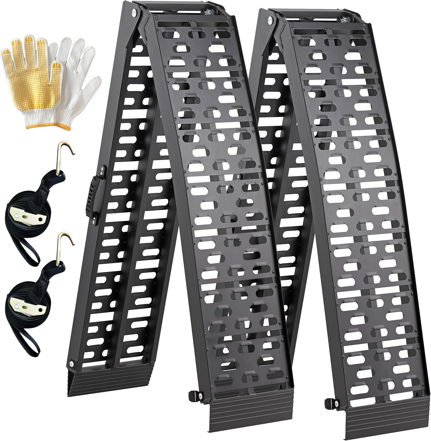 ATV Ramps, 2 Pcs of 7.5ft Ramps for Trucks, 1500LBS Capacity Trailer Ramp for Motorcycles, Dirt Bikes, Lawn Mowers, Golf Carts, Garden Tractors, Snowmobiles