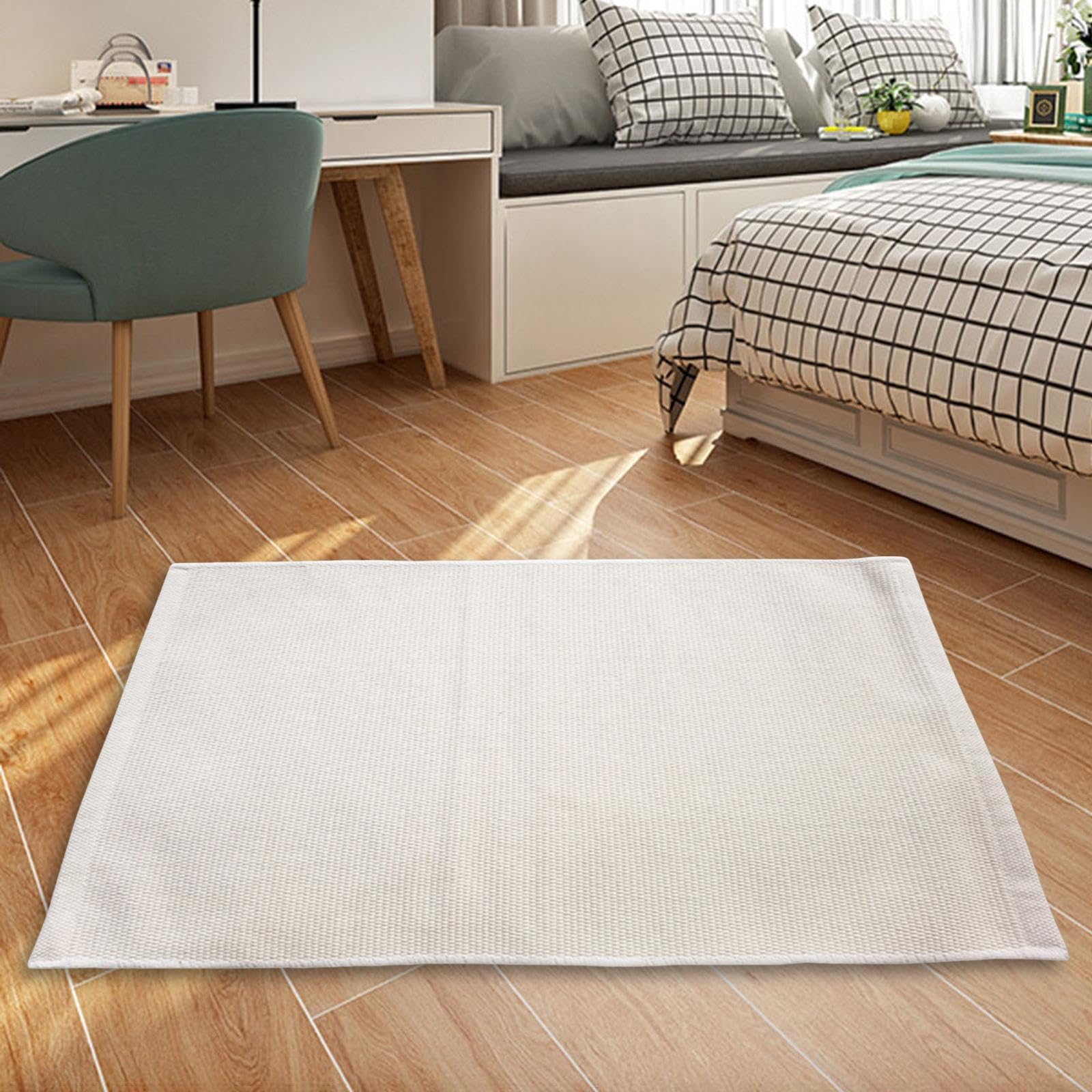 Montessori Arbeitsteppich Mit Stoffbordüre – 40x60 Cm, Hellbraun, 100 % Baumwolle