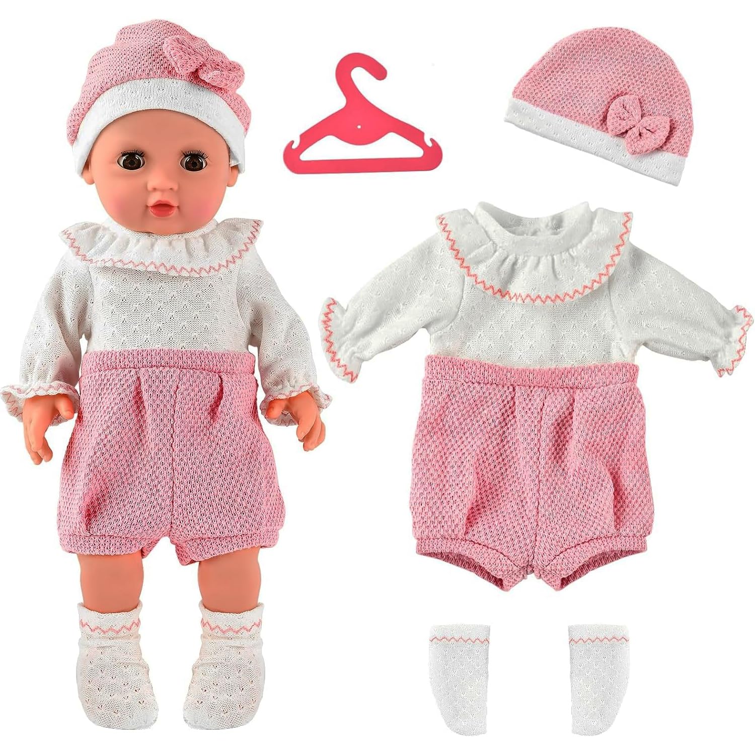 Costume De Lapin Violet Pour Poupée 35-43cm - Comprend Grenouillère Et Bonnet à Oreilles (Poupée Non Incluse) - 3