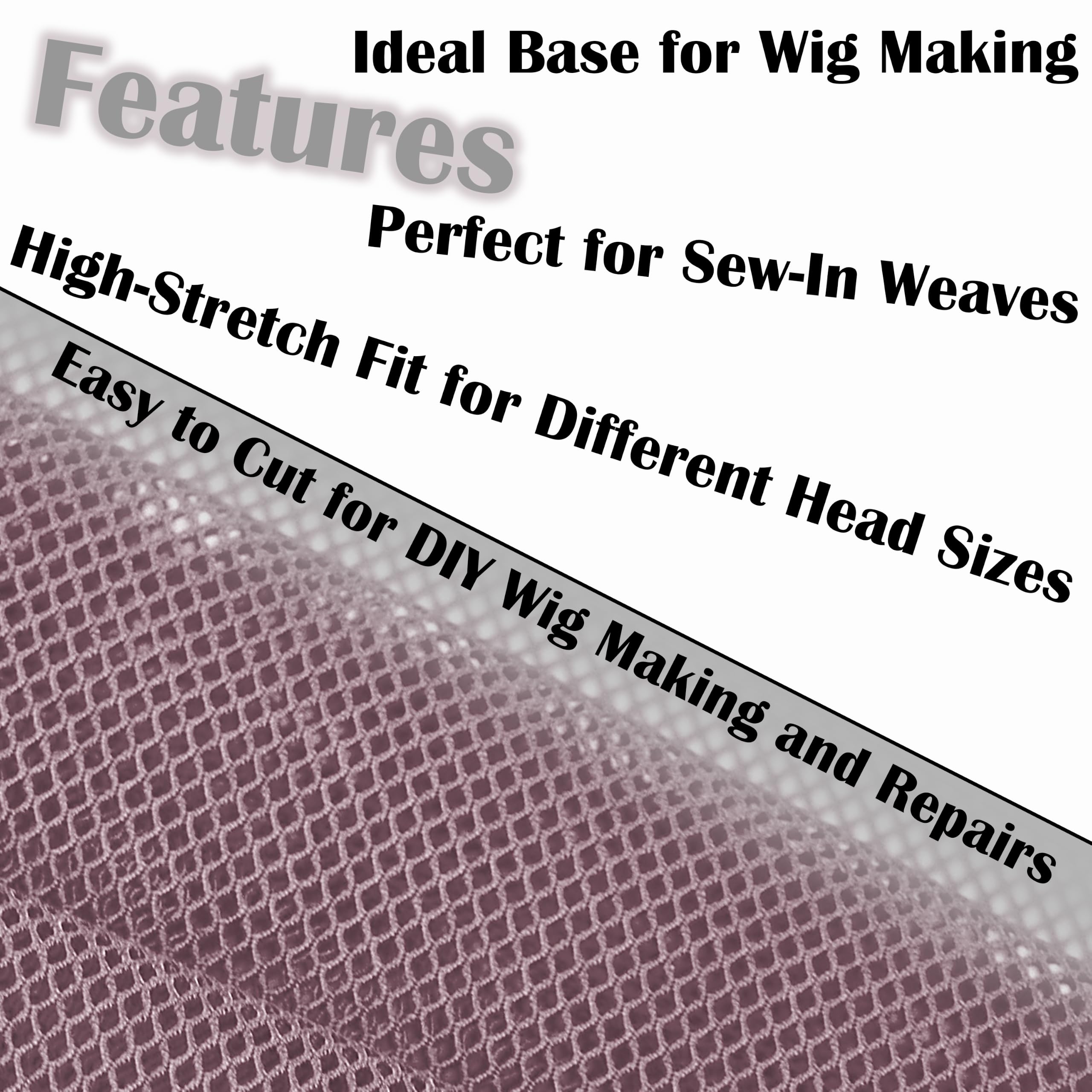 Red de encaje de 1 yarda para hacer gorras de peluca, accesorios de peluca, tela elástica (SJ-39#8)