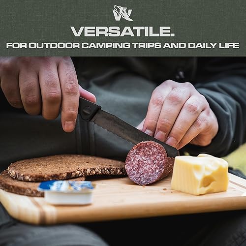 Miniatura 5 de Cuchillo de pelar  Cuchillo serrado de 4 pulgadas  Plegable, mango de acero aleado  Hoja de acero inoxidable  Cuchillo al aire libre para camping,