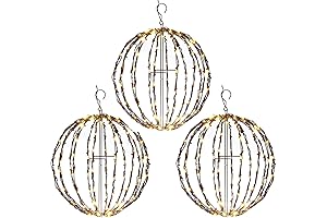 Elf Logic 3 Pack 16 inch Outdoor/Indoor LED Christmas Light Balls
