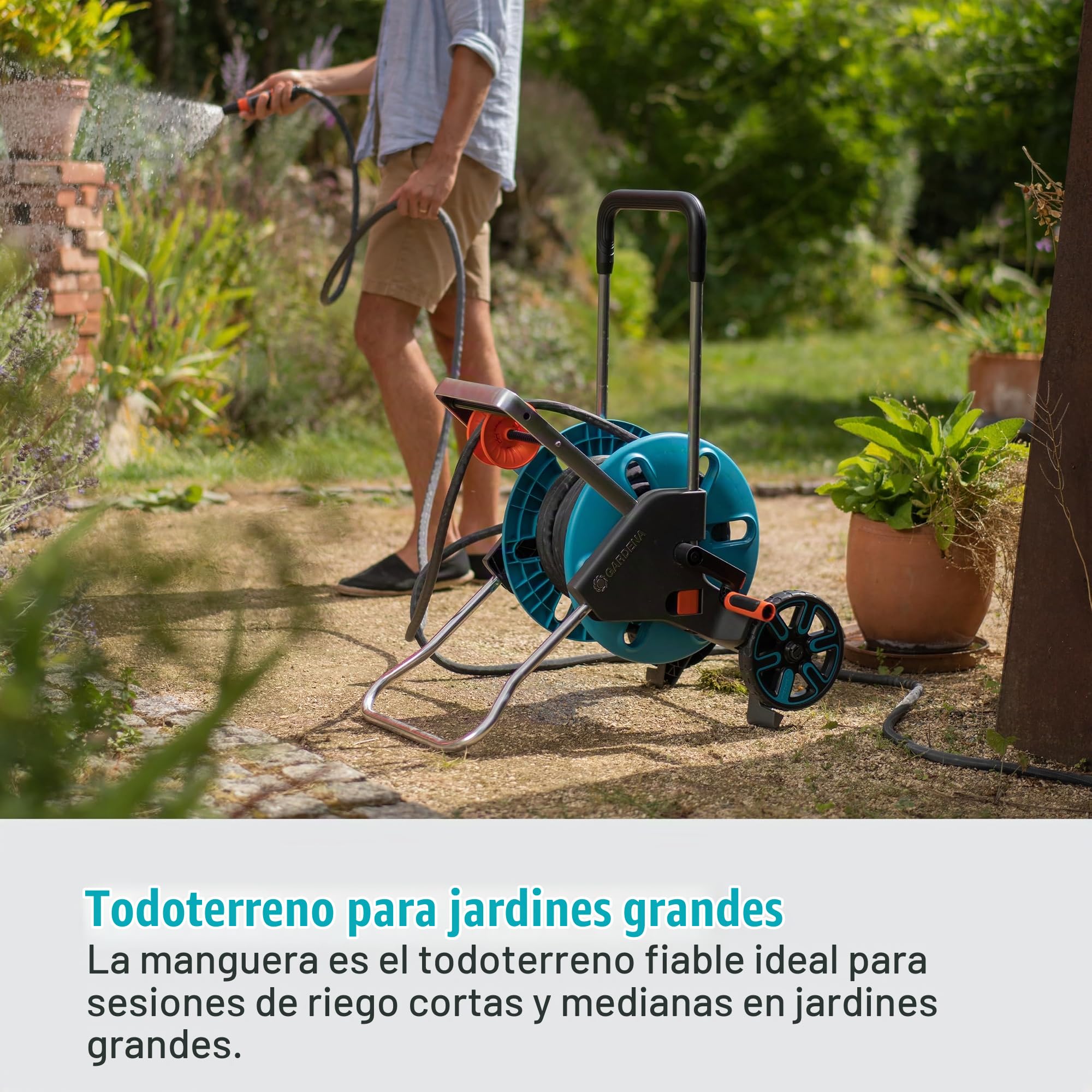 Gardena manguera textil Liano Life 1/2 pulgadas, 30m: Manguera de jardín de tejido textil muy flexible, con manguera interna de PVC, sin dobleces, ligera, resistente a la climatología (18457-20)