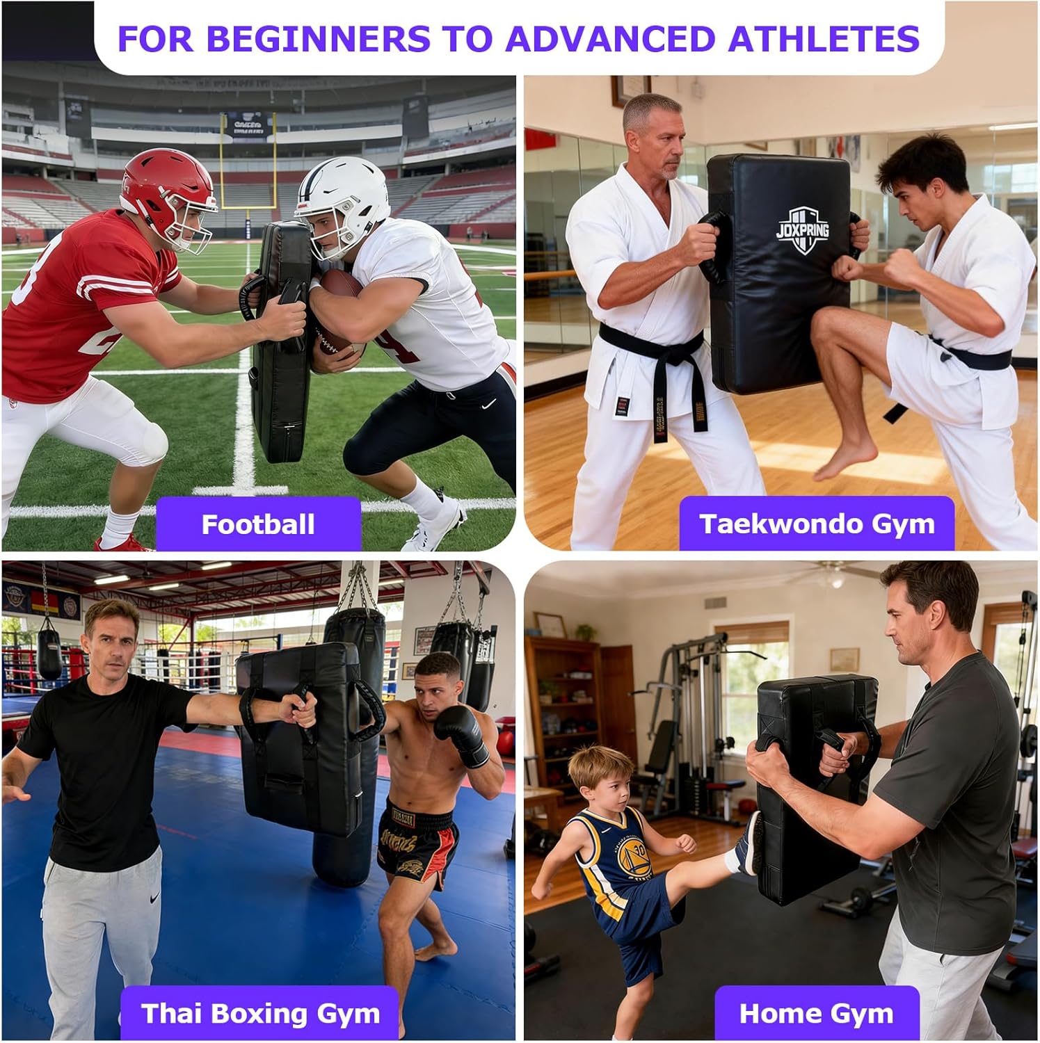 Football Blocking Pad with 5 Reinforced Webbing Handles for Football Training, Basketball Contact Drills and Multi-Sport Blocking Practice, Kick Pads Shield, 23.6"x15.7"(1 Pack)