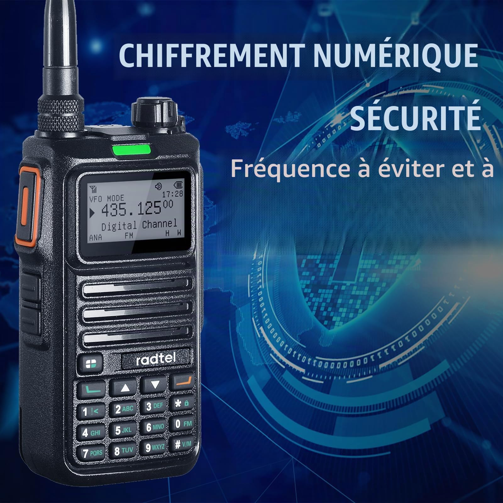 Radtel RT-4D Radio DMR Talkie Walkie Numérique, Mode Double Analogique/Numérique, 1024 Canaux, Double Slot Temporel, Radio Amateur