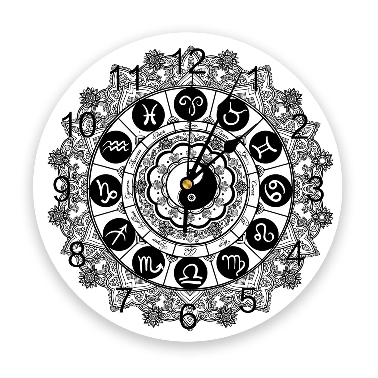 Horloge murale PVC Mandala finis les murs vides dans votre salon